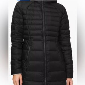 Lululemon Black Hooded Puffer Coat